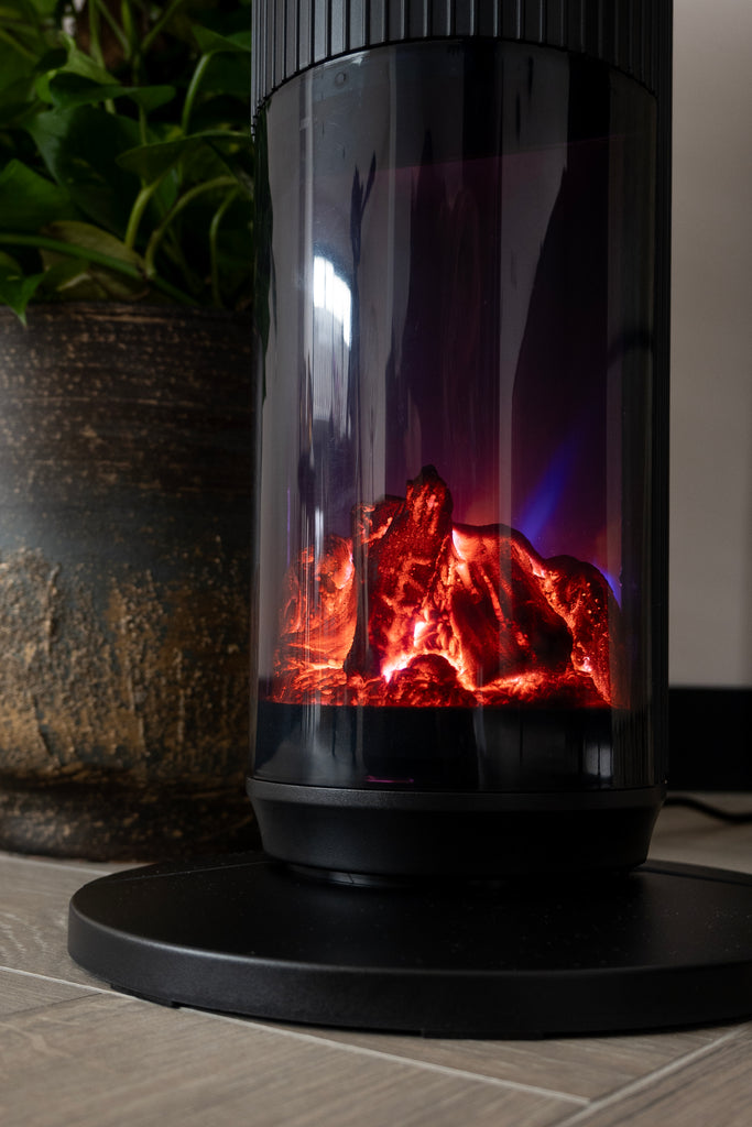 Meuble TV bas avec cheminée électrique , effet flamme , pas de fonction chauffante , Noir+Blanc Meuble TV bas avec cheminée électrique , effet flamme , pas de fonction chauffante , Noir+Blanc