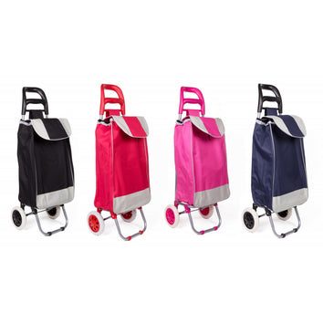 Chariot de courses 96 x 34 x 21 cm avec roulettes - Livraison offerte