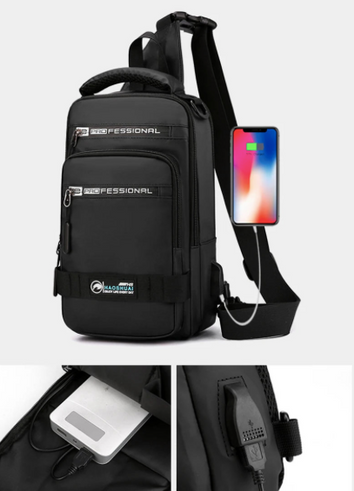Sac à bandoulière avec chargeur USB inclus - Livraison offerte