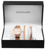 Coffret cadeau Excellanc pour femme 2 bracelets + 1 montre - Livraison offerte
