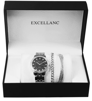 Coffret cadeau Excellanc pour femme 2 bracelets + 1 montre - Livraison offerte