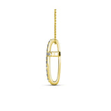 Collier pendentif traverse orné de 21 cristaux autrichiens de haute qualité - Livraison offerte