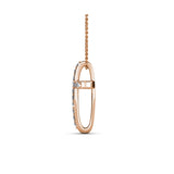 Collier pendentif traverse orné de 21 cristaux autrichiens de haute qualité - Livraison offerte