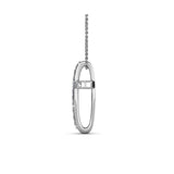 Collier pendentif traverse orné de 21 cristaux autrichiens de haute qualité - Livraison offerte