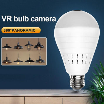 Ampoule espionne avec caméra panoramique intégrée - Livraison offerte