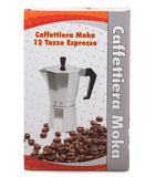 Cafetière italienne en acier inoxydable 12 tasses de café - Livraison offerte