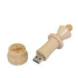 Clé USB en bois en forme de Roi d'échecs - Livraison offerte
