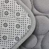 Lot de 3 pièces de salle de bain (1 tapis de douche + 1 tapis de toilette + 1 dessus d’abattant de toilette) - livraison offerte