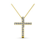 Collier pendentif traverse orné de 21 cristaux autrichiens de haute qualité - Livraison offerte